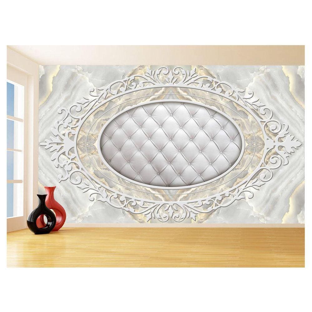 Papel De Parede 3D Floral Textura Sala Flores 3,5M Xfl257