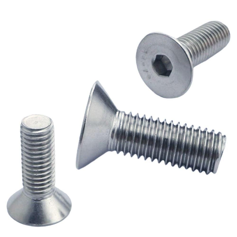 Parafuso Allen Cabeça Chata M6 X 16 Zinco Branco - 100Un