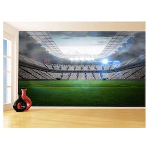 Papel De Parede 3D Esporte Estádio Gramado Campo 3,5M Spt61