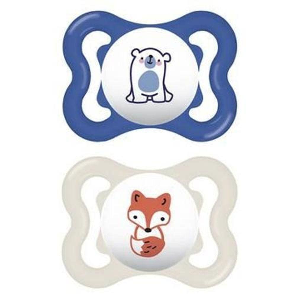 Chupeta Supreme - 0-6 Meses Azul - Embalagem Dupla - Mam