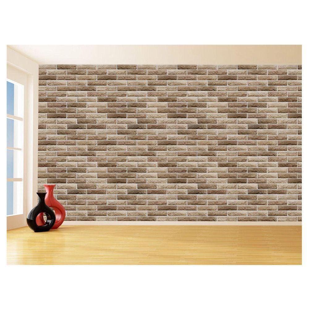 Papel De Parede 3D Tijolo Sala Tijolinho Vista 3,5M Xbr28