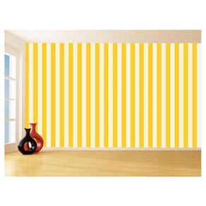 Papel De Parede 3D Sala Cozinha Listras Amarelo 3,5M Lst53
