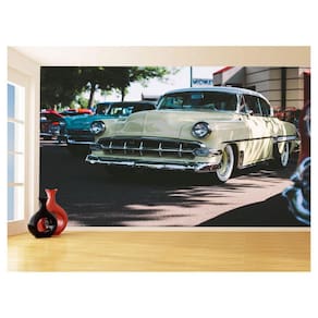 Papel De Parede 3D Carro Antigo Clássico Vintage 3,5M Cxr12