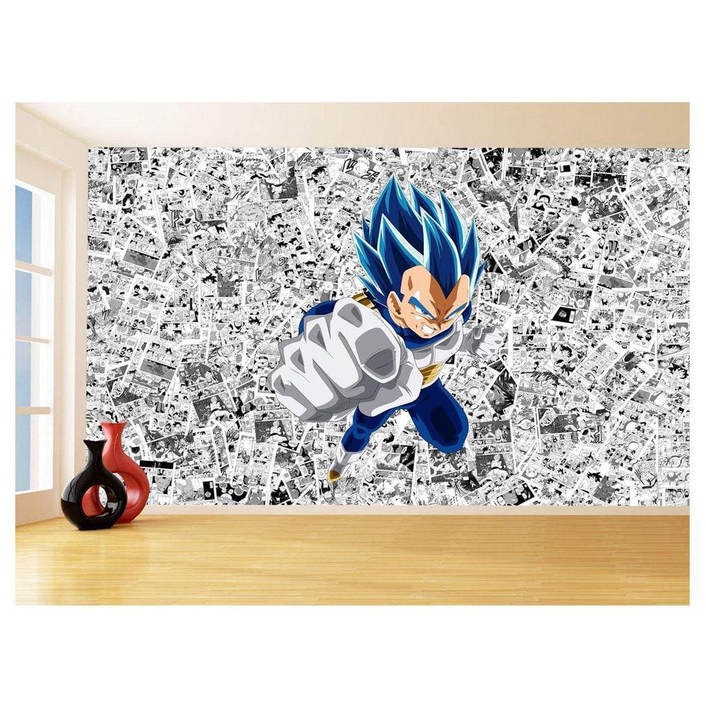 Papel De Parede Dragon Ball Vegeta Blue Anime 3,5M Dbz582