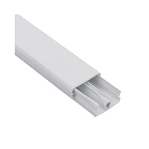 Canaleta 2 Divisórias Cabos Fios Fita Dupla Face 2Mt Branco