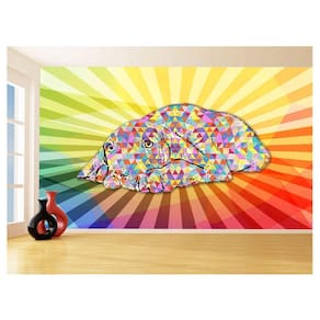 Papel De Parede 3D Animais Pop Art Cachorro Pet 3,5M Pxa231