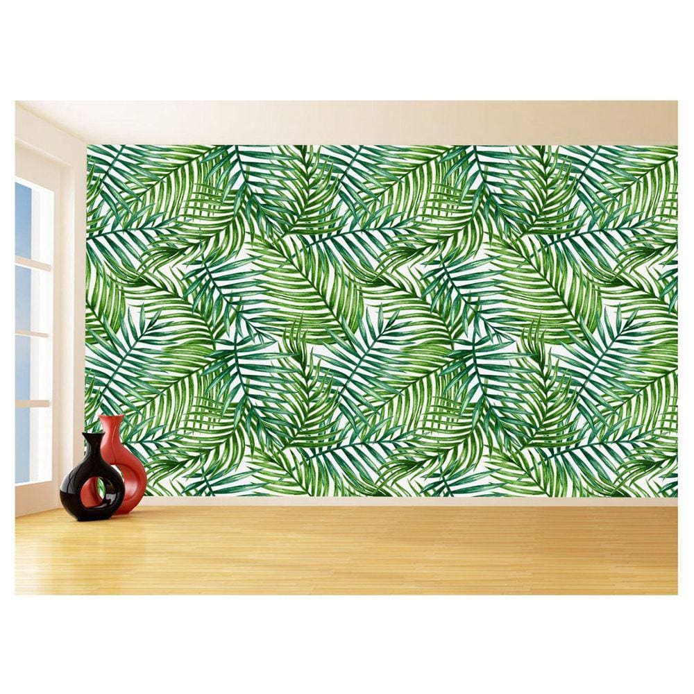 Papel De Parede 3D Textura Folhas Tropicais Mata 3,5M Txt60
