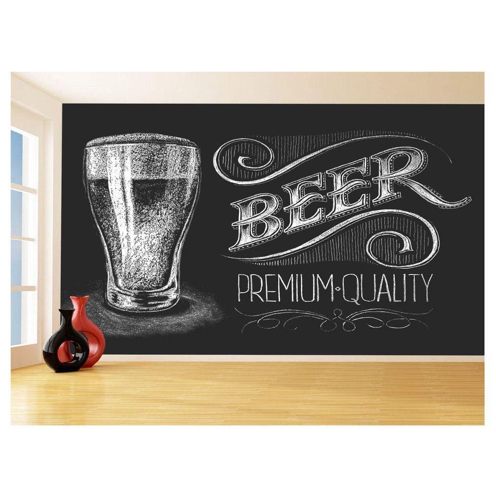 Papel De Parede Estilo Lousa Bebdias Bar Drink 3,5M Lcb19