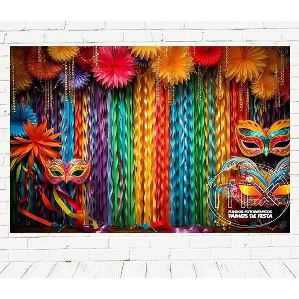 Fundo Fotográfico Em Tecido Cenario Carnaval - 220X178