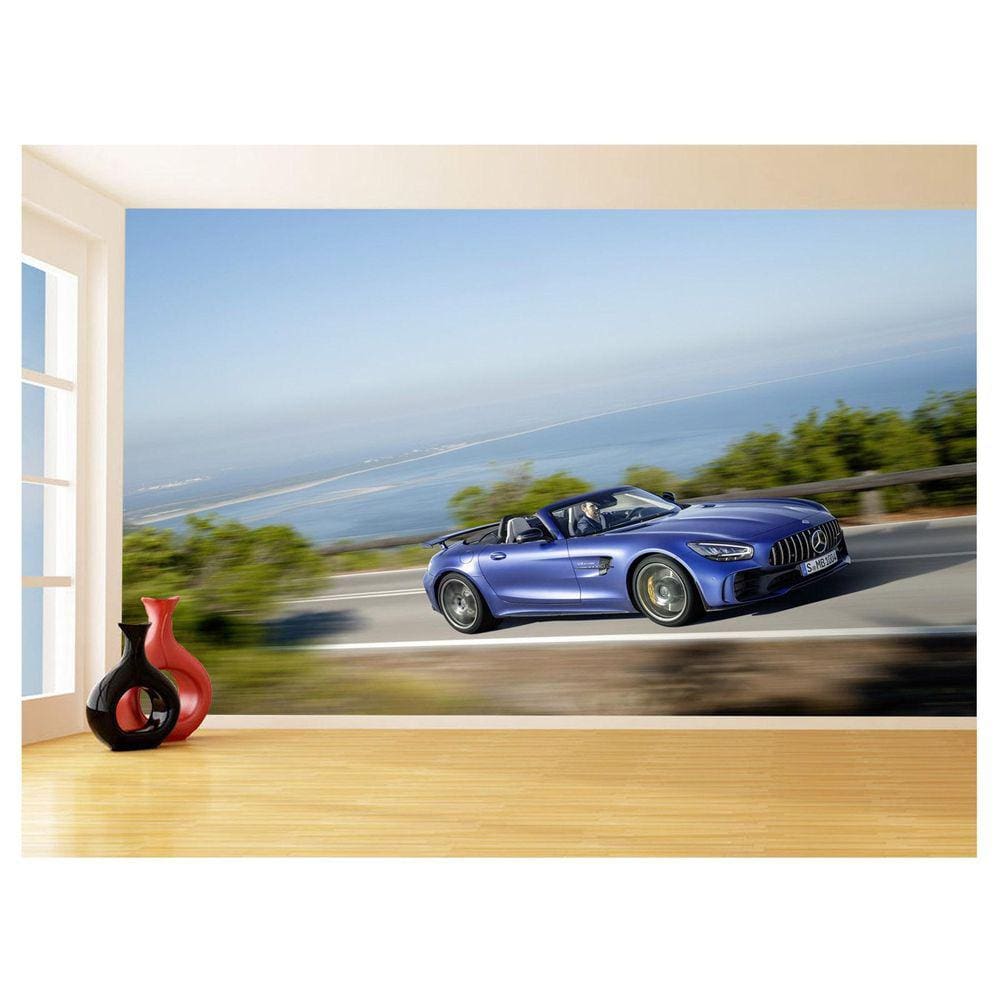 Papel De Parede 3D Carro Mercedes Gt Coupe Amg 3,5M Car241