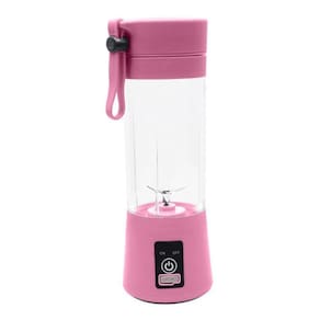 Mini Liquidificador Portátil Shake Juice Cup + Cabo Usb Rosa