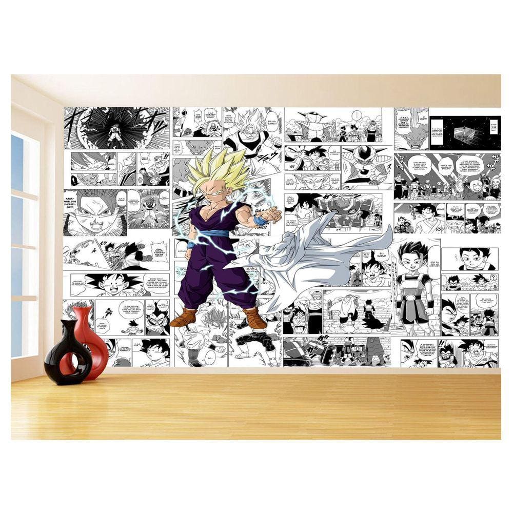 Papel De Parede 3D Dragon Ball Goku Gohan Anime 3,5M Dbz718
