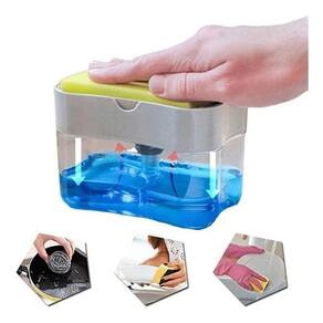 Dispenser Sabão 2X1 Detergente Suporte Porta Bucha Esponja