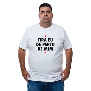 Camiseta Masculina Plus Size Algodao Tira Eu De Perto De Mim Com Abridor De Garrafas Integrado
