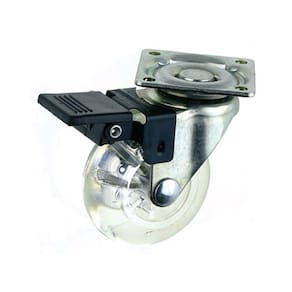Rodízio Silicone Placa Giratória Com Trava Starfer 2 1