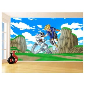 Papel De Parede Dragon Ball Goku Vegeta Anime 3,5M Dbz510