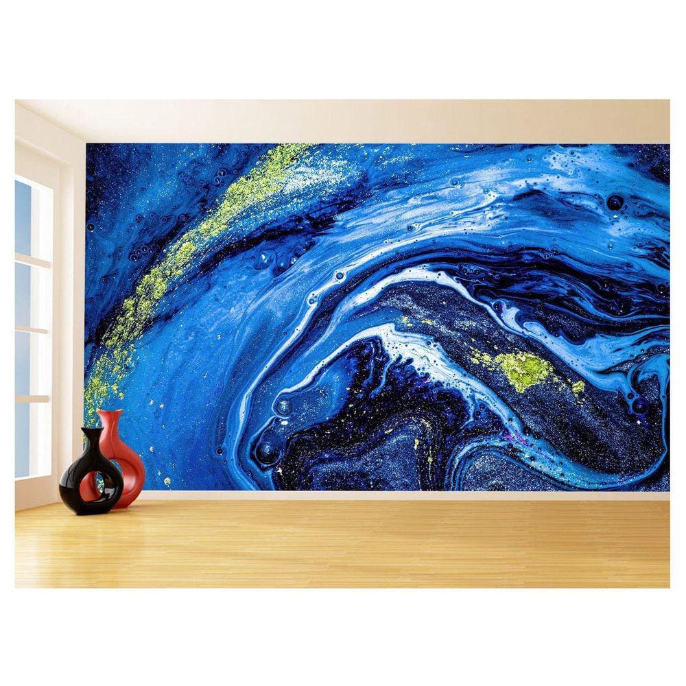 Papel De Parede 3D Estilo Marmore Tintas Cores 3,5M Mbr135