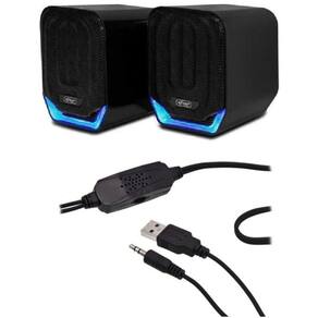 Caixa De Som Gamer Para Pc Notebook Tv Led Potente 12W Ro823