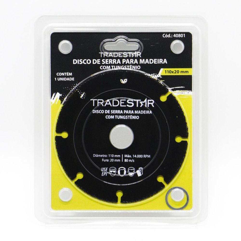 Disco De Corte Tungstênio Para Madeira - 110X20Mm
