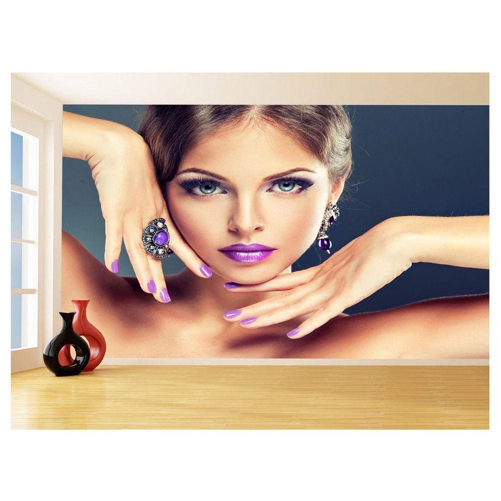 Papel De Parede Salão De Beleza Maquiagem Make 3,5M Slb42