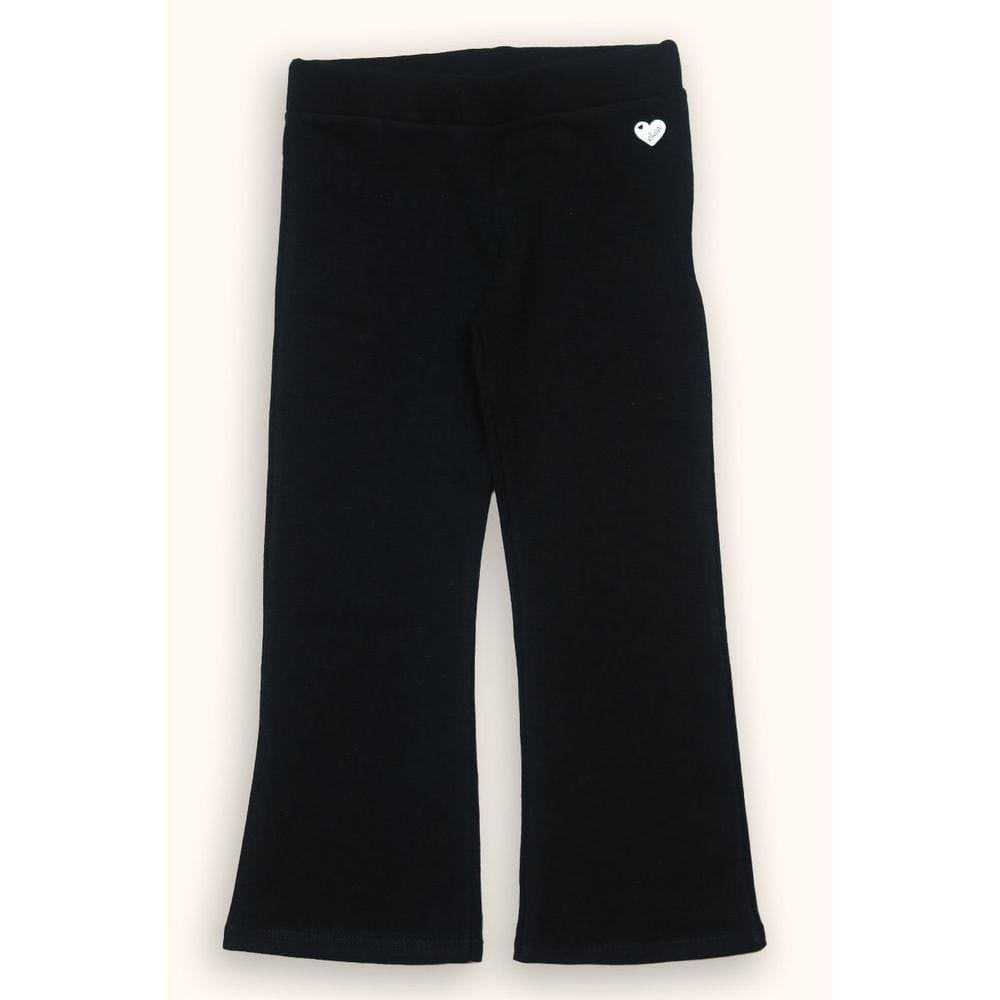 Calça Molecotton Menina Preto Flanelado Inverno Elian