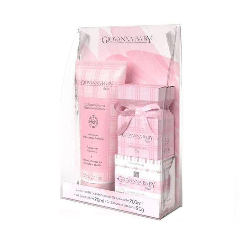 Kit Giovanna Baby Classic Colônia Hidratante E Sabonete