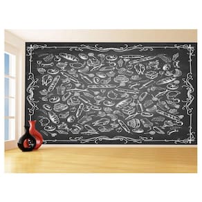 Papel De Parede 3D Estilo Lousa Cozinha Menu Dia 3,5M Lcb27