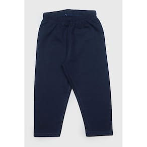 Calça Moletom Flanelado Azul Marinho Infantil Frio Elian Menina