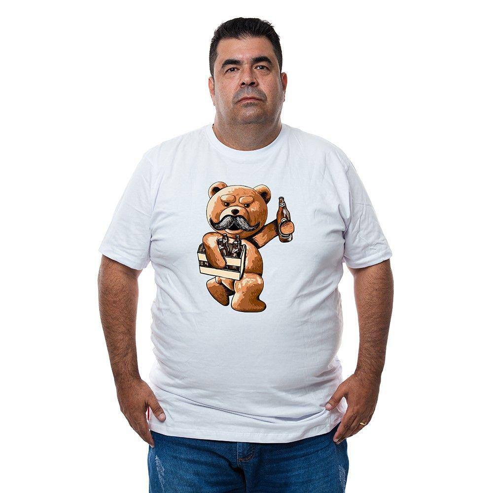 Camiseta Masculina Plus Size Algodao Camisa Tamanho Grande Com Abridor De Garrafa