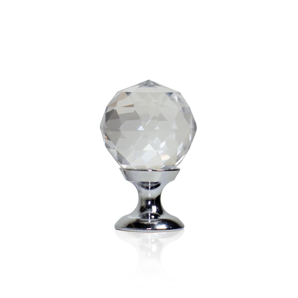 Puxador Bola Cristal 20mm Cromado