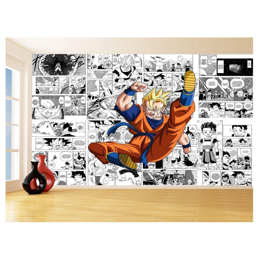 Papel De Parede 3D Dragon Ball Goku Gohan Anime 3,5M Dbz720