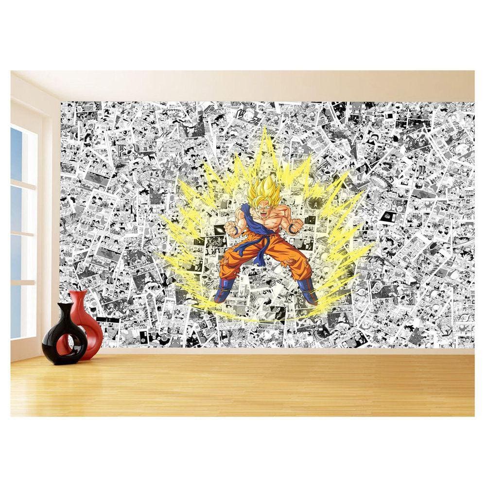 Papel De Parede Dragon Ball Goku Página Manga 3,5M Dbz520