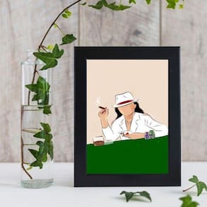 Quadro Maria Navalha 24x18cm - Moldura Preta