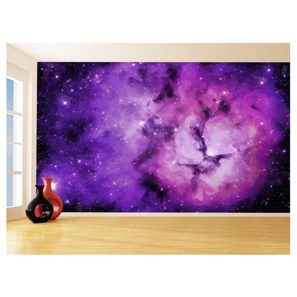 Papel De Parede 3D Espaço Estrelas Galáxia 3,5M Nsp140