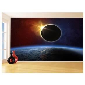 Papel De Parede Espaço Estrelas Eclipse Solar 3,5M Nsp147