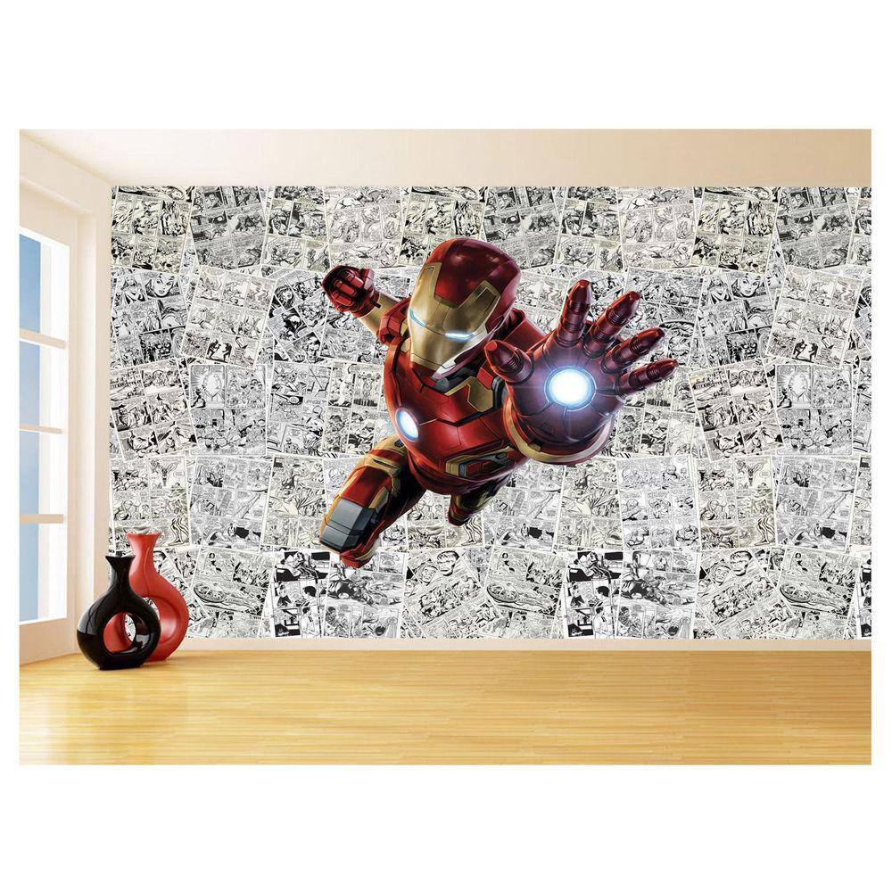 Papel De Parede 3D Heróis Página Quadrinhos Hq 3,5M Nhma127