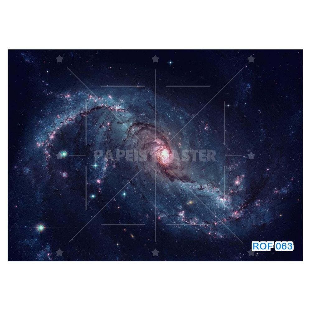 Papel De Teto Céu Espaço Estrelas Galáxias 3,5M Rof63