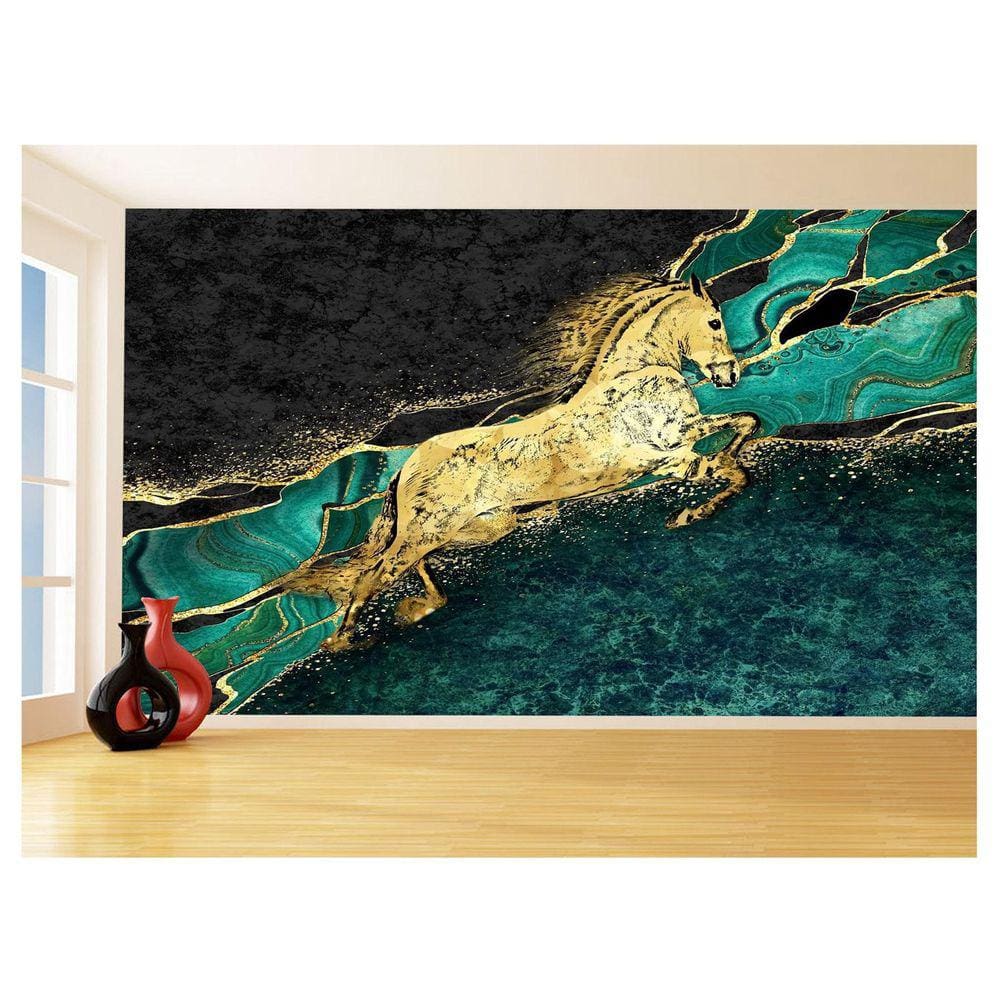 Papel De Parede 3D Animais Pop Art Cavalo Cores 3,5M Pxa309