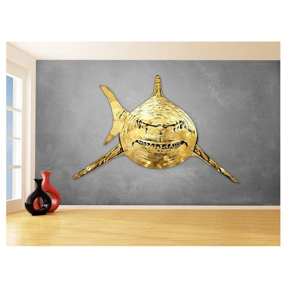 Papel De Parede Animais Pop Art Tubarão Cores 3,5M Pxa563