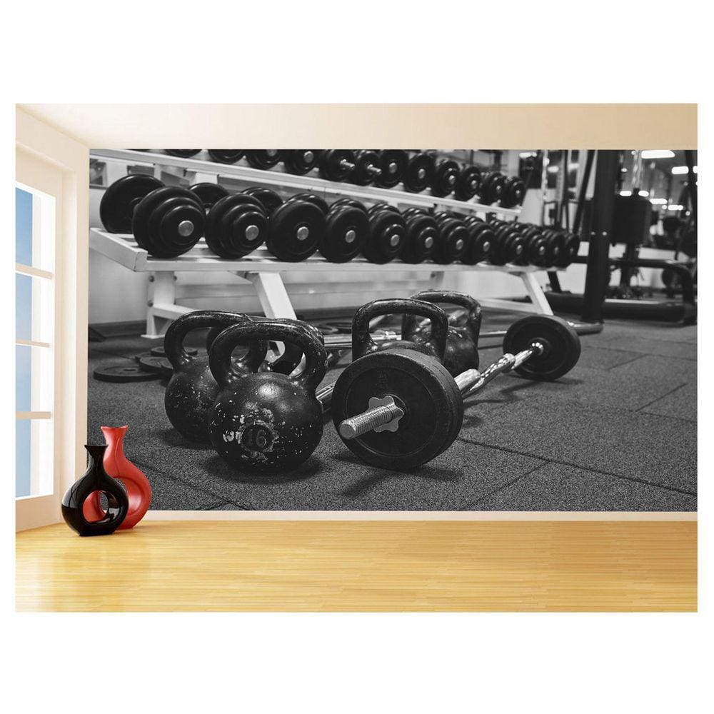 Papel De Parede 3D Academia Exercício Crossfit 3,5M Aca33