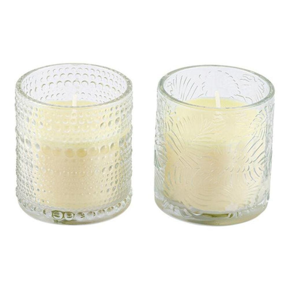 Kit 2 Velas Aromatizadas Decorativas Copo Vidro Perfumadas