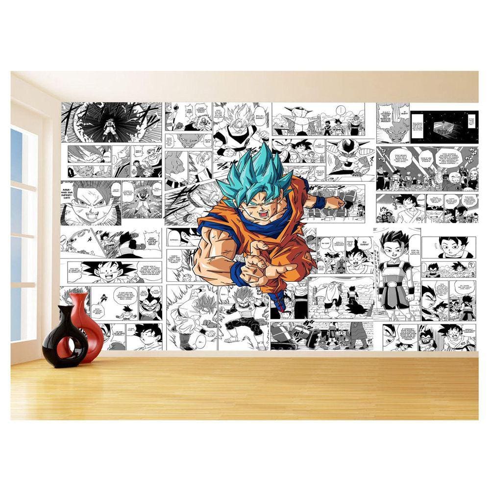 Papel De Parede Dragon Ball Goku Página Manga 3,5M Dbz665