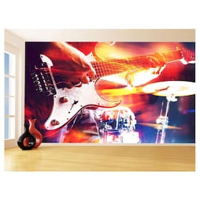 Papel De Parede Musica Banda Show Instrumento 3,5M Mus115