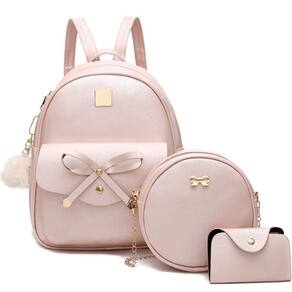 Mochila I IHAYNER Bowknot Leather para meninas e mulheres
