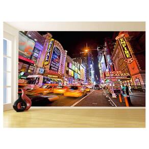 Papel De Parede 3D Cidade New York Broadway Ny 3,5M Ncd274