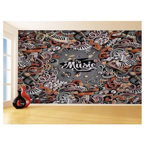 Papel De Parede 3D Musica Music Arte Colorido 3,5M Mus98