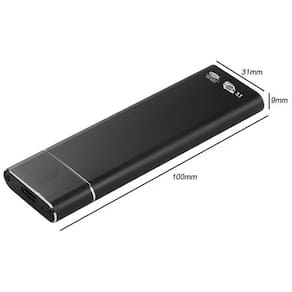 Gaveta Case Para Ssd M.2 Sata E Nvme Usb 3.0 10Gbps - Preto