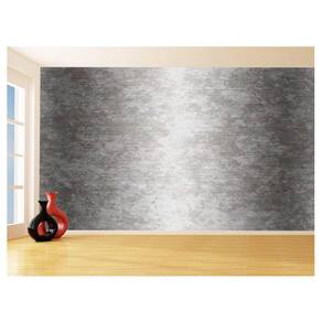 Papel De Parede 3D Textura Aço Escovado Prata 3,5M Txt226