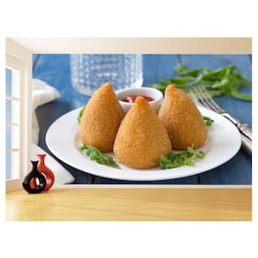 Papel De Parede 3D Alimentos Salgados Coxinha 3,5M Al494