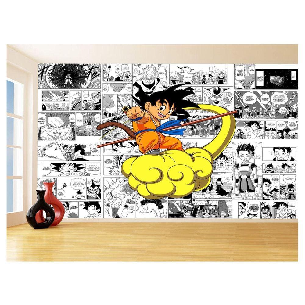 Papel De Parede Dragon Ball Goku Página Manga 3,5M Dbz636
